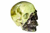 Realistic, Polished Yellow Turquoise Jasper Skull - Magnetic #150882-2